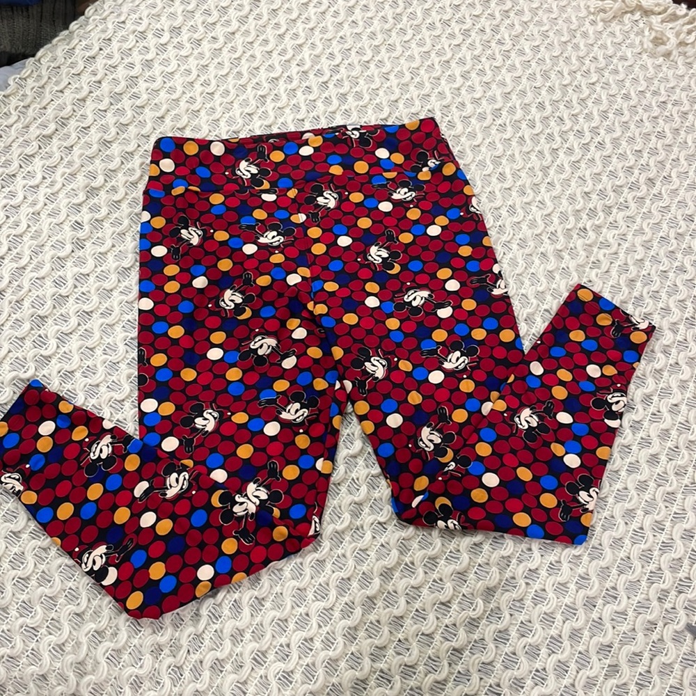 Lularoe  O’s Disney Mickey polka dot TC2 butter soft ultra high waist legging